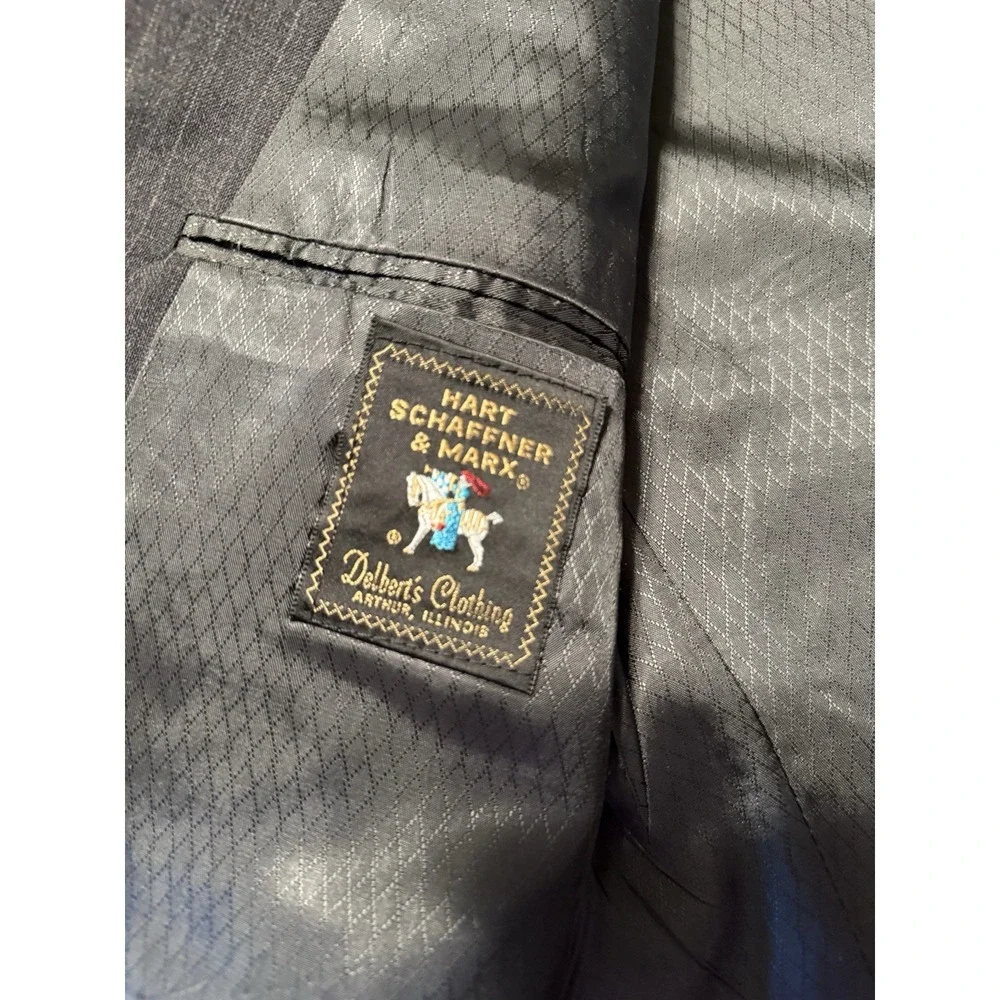 HART SCHAFFNER MARX Blazer Men's 44R‎ Gray Pinstripe Australian Wool